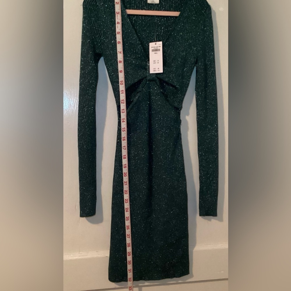 Abercrombie & Fitch Green Shimmer Dress S - Picture 3 of 7